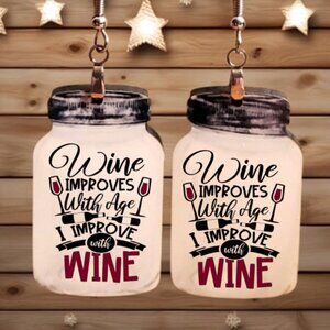 Earrings. Wine Improves With Age